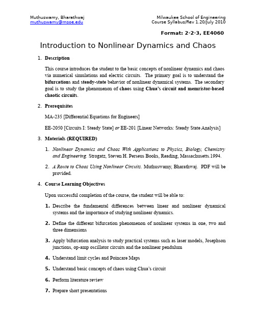 IntroductionToNonlinearDynamicsAndChaos-Outline