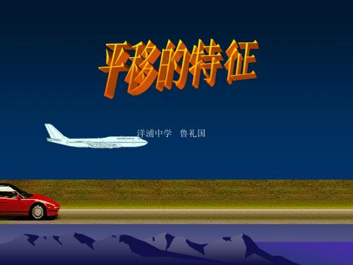 平移的特征 Microsoft PowerPoint 演示文稿
