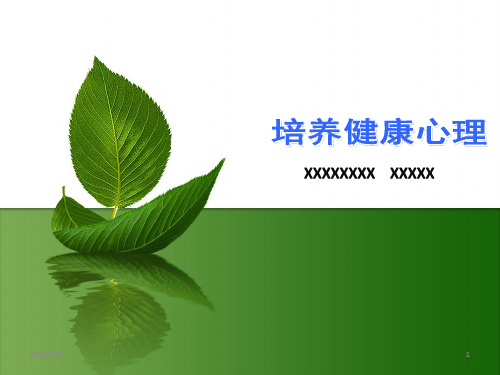 培养健康心理—德育专题教育 ppt课件