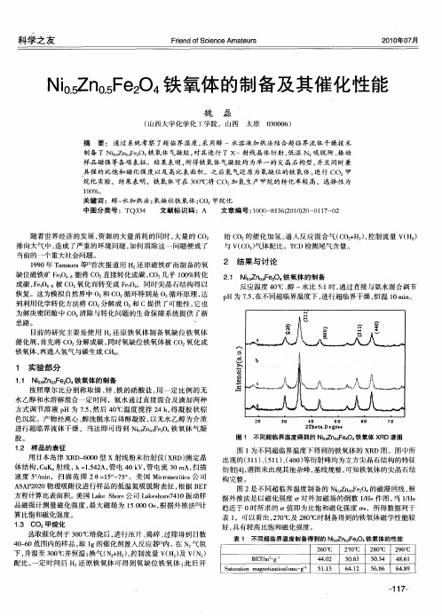Ni0.5Zn0.5Fe2O4铁氧体的制备及其催化性能