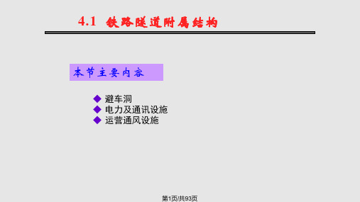 隧道工程隧道附属结构图文PPT课件