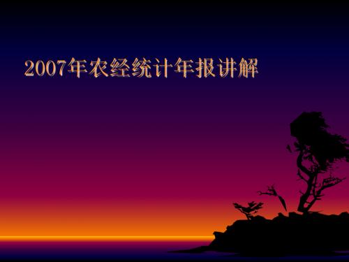 全省农经统计培训讲稿(ppt29张)