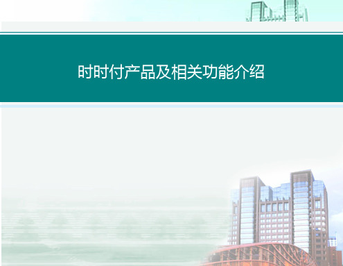 时时付产品及相关功能介绍