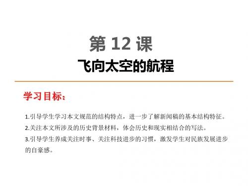 【高中语文】飞向太空的航程ppt精品课件37