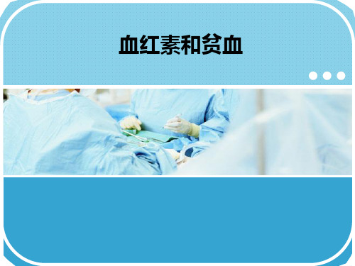 血红素和贫血ppt课件