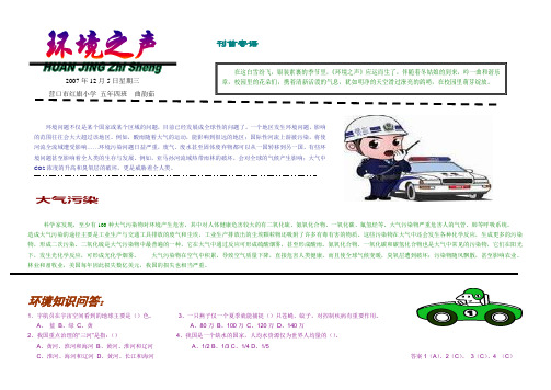 环境小报