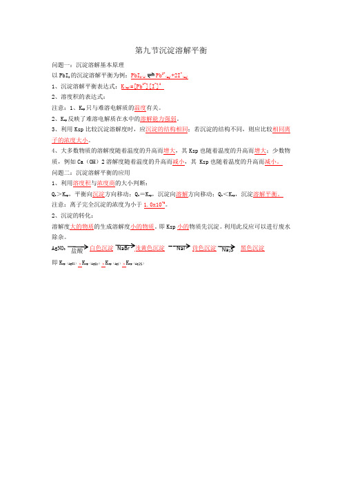 沉淀溶解平衡Microsoft Word 97 - 2003 文档 (2)