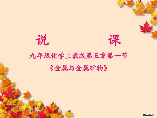 第五章 第一节 金属与金属矿物说课稿
