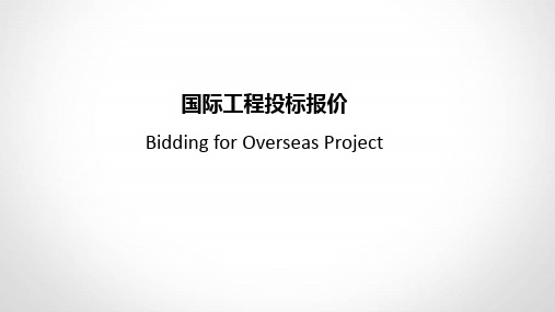 国际工程投标报价PPT课件
