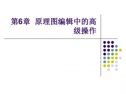 Protel DXP 2004基础实例教程第6章  原理图编辑中的高级操作