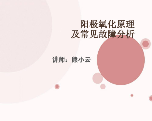 阳极氧化原理知识讲稿