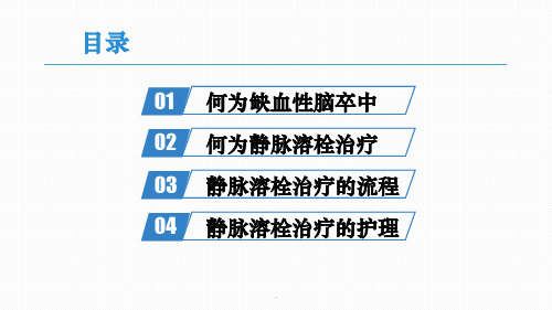 急性缺血性脑卒中静脉溶栓治疗及护理PPT课件