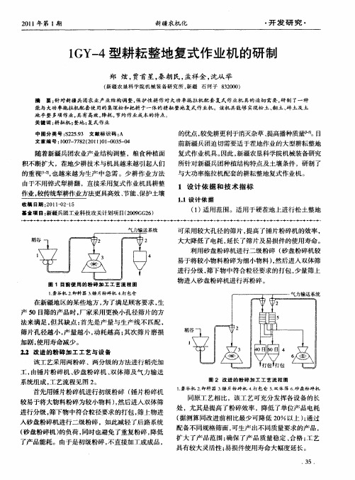 1GY-4型耕耘整地复式作业机的研制