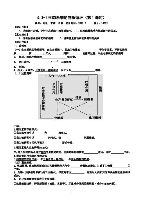 5.3-1生态系统的物质循环(刘强)  编号：16022