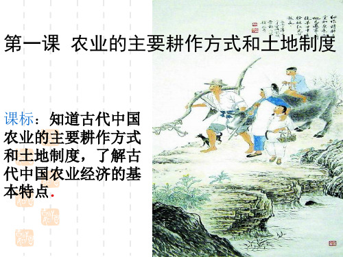 农业的主要耕作方式和土地制度