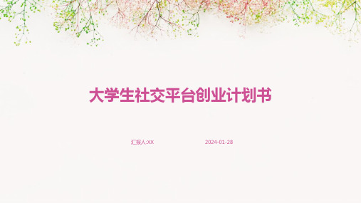 大学生社交平台创业计划书