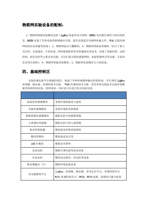 物联网实验设备的配制