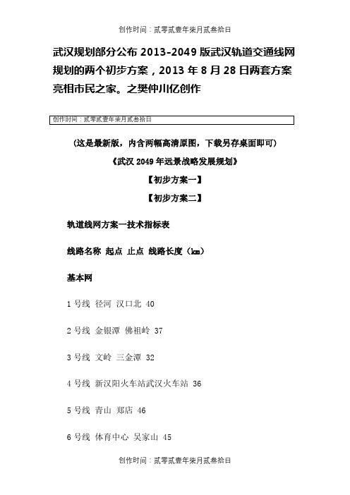 -2049武汉地铁武汉轨道交通线网规划两方案【高清原图】【最新版】