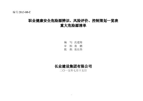 危险源辩识(15版)