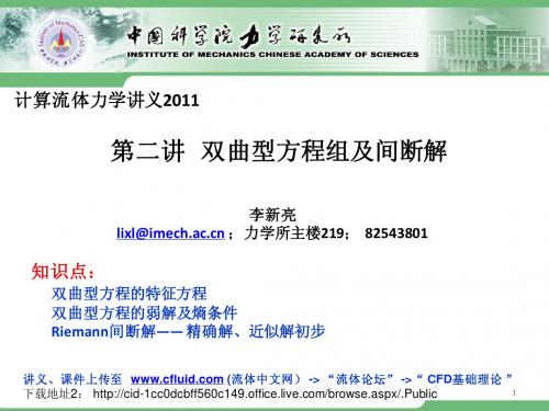 CFD2011-第2讲-双曲型方程组-2011-3-14