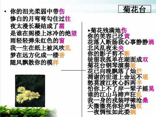 【人教版高中语文】选修“语言文字应用”第二课第4节声情并茂·押韵与平仄精品课件