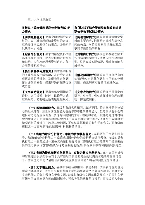 申论大纲解读