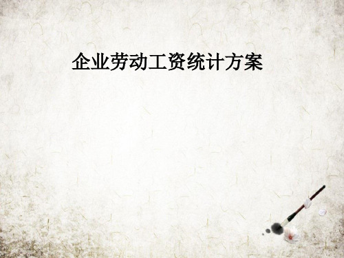 企业劳动工资统计方案