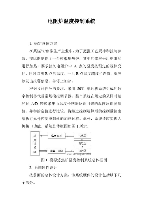 电阻炉温度控制系统