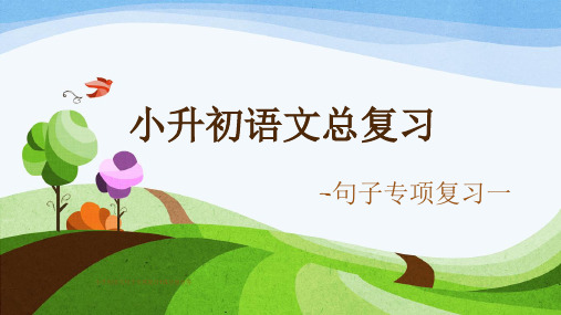 小升初语文句子专项复习1成分划分等 ppt课件