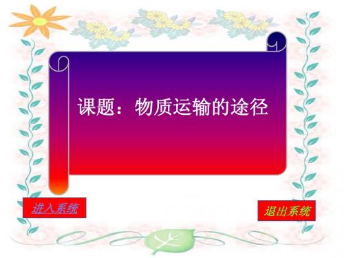 3.3物质运输的途径课件