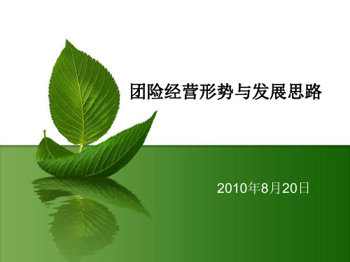 团险经营形势与发展思路