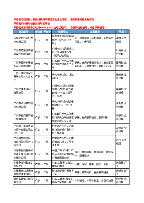 2020新版广东省广州广告创意和设计工商企业公司名录名单黄页联系方式大全3260家