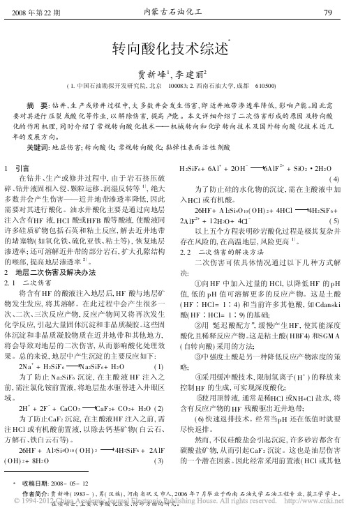 转向酸化技术综述