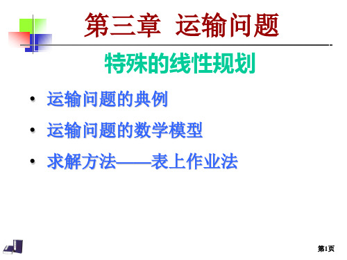 运筹学运输问题