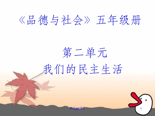 品德完整我们的班队干部选举ppt课件
