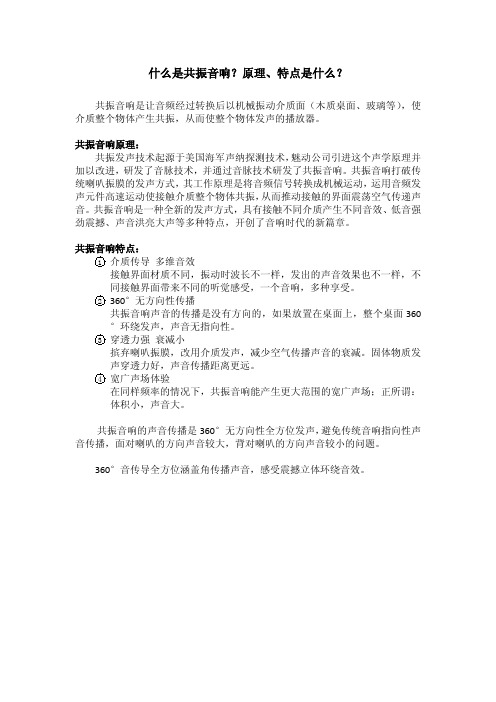 什么是共振音响？