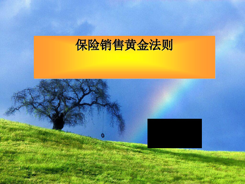 保险销售五大黄金法则PPT课件( 21页)