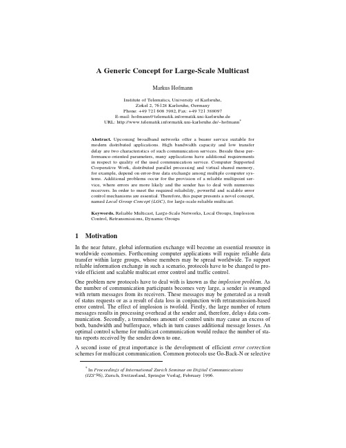 A generic concept for large-scale multicast