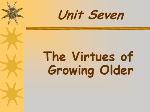 the virtues of growing old课件