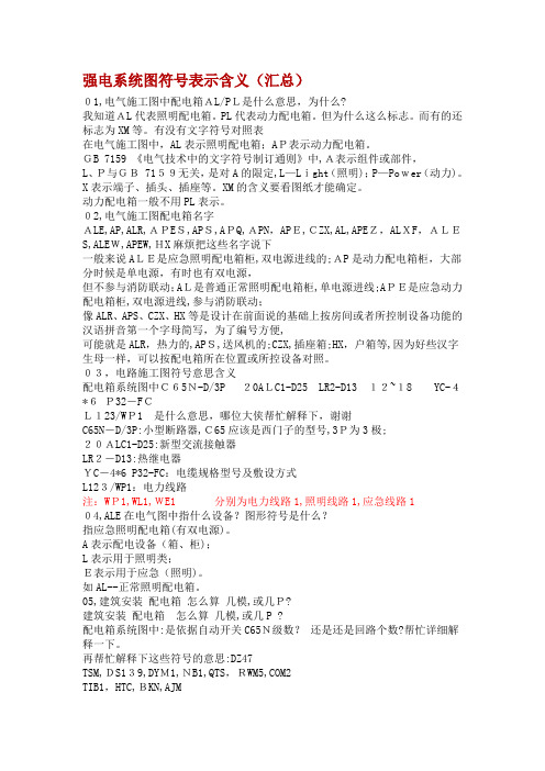 自-强电系统图符号表示含义(汇总) 