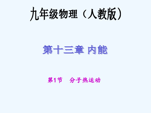 物理人教版九年级全册《分子热运动》ppt课件 (2)