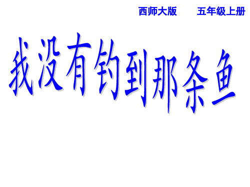 西师大版五年级语文上册《我没有钓到那条鱼》教学课件