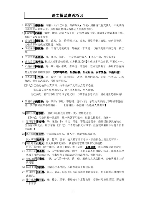 语文易误成语巧记1-50