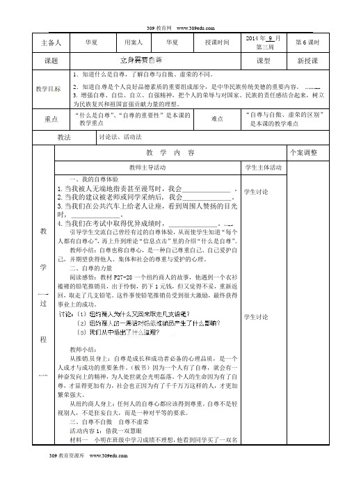 1.3.2 立身需要自尊