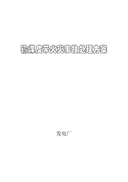 输煤皮带火灾事故处置方案
