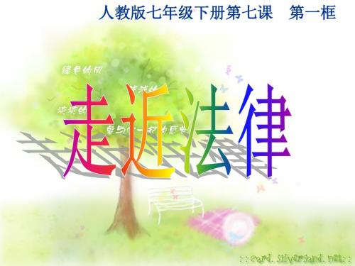 人教版七年级下册第七课第一框 走近法律(共25张PPT)