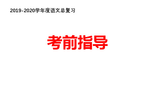 六年级下册语文课件小升初考前指导部编版