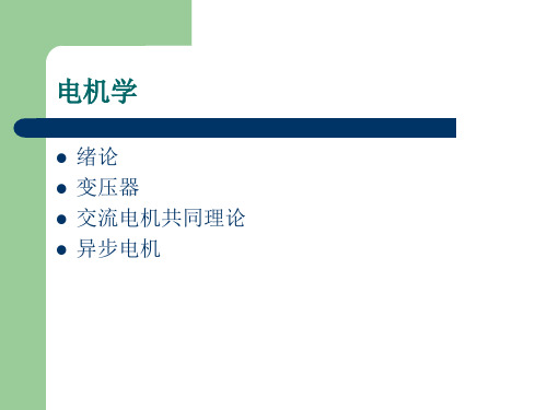 电机学 东南大学课件 第一章