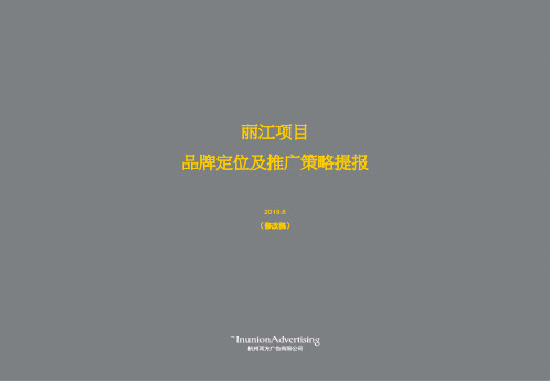 2019丽江项目品牌定位及推广策略提报148P