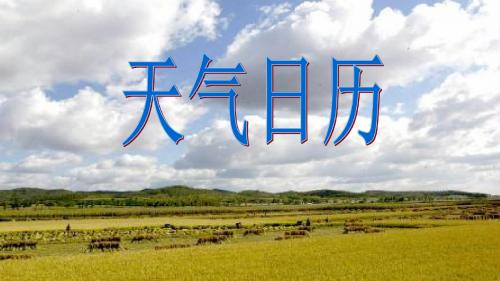 1.2 天气日历
